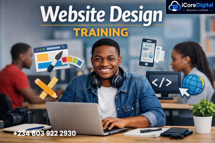 Web design curriculum training at iCore Digital Abule-Egba